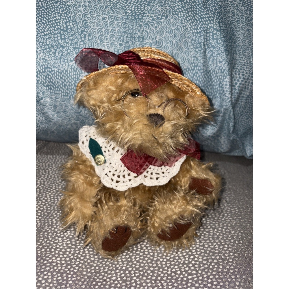 1997 Rosie Bear Of Joy Brass Button Collectibles 9" Plush Teddy Pickford